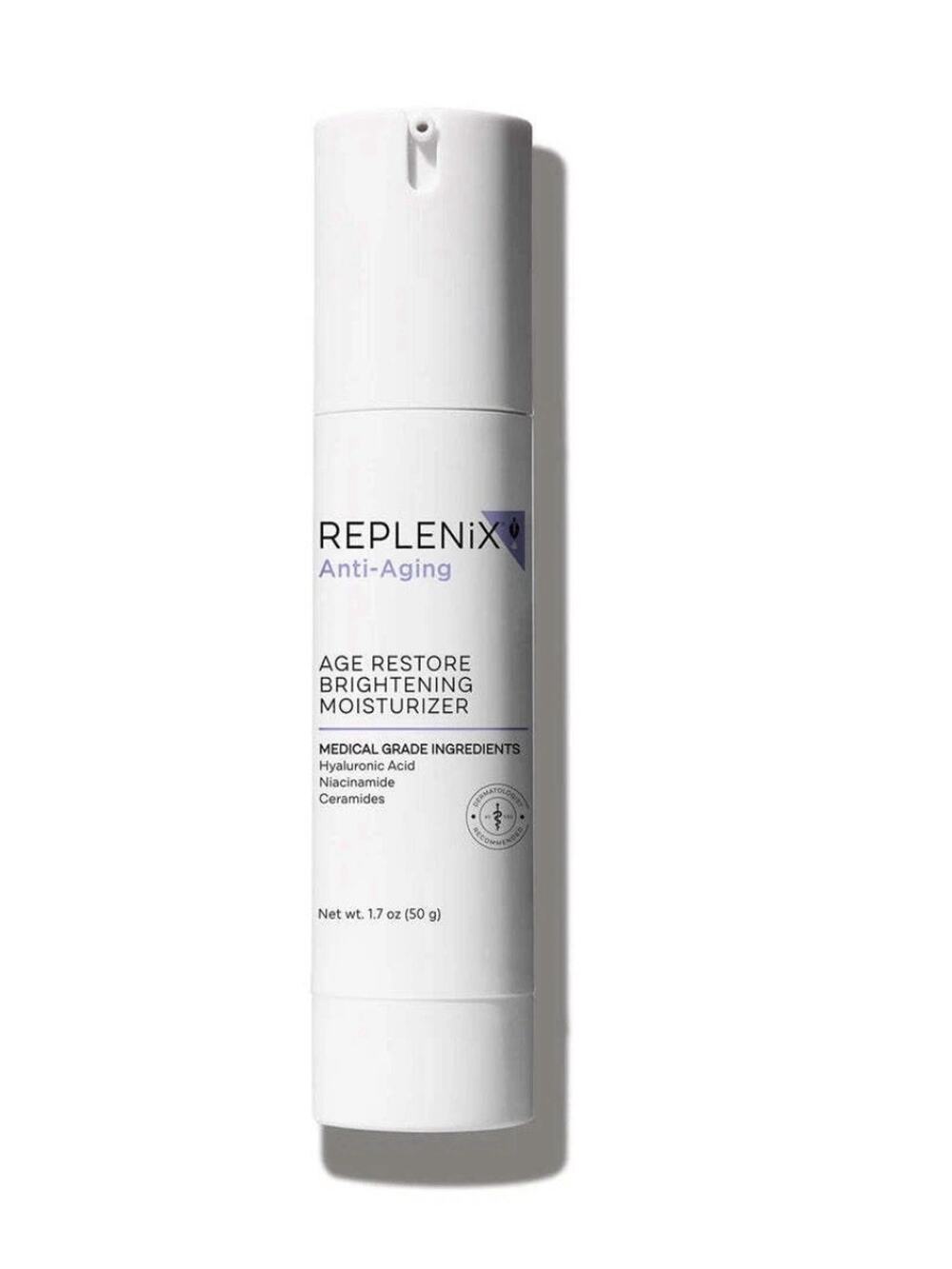 Replenix Age Restore Brightening Moisturizer 1.7 oz.- Brand New! HA & Ceramides